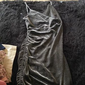 sparkly grey single strapped dress